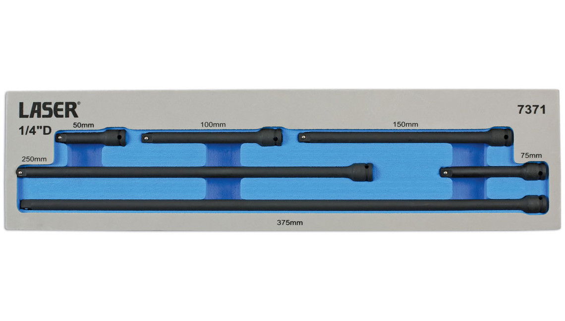 Laser Tools LAS-7371 1/4"-os gépi toldószár készlet, 6 darabos termék fő termékképe