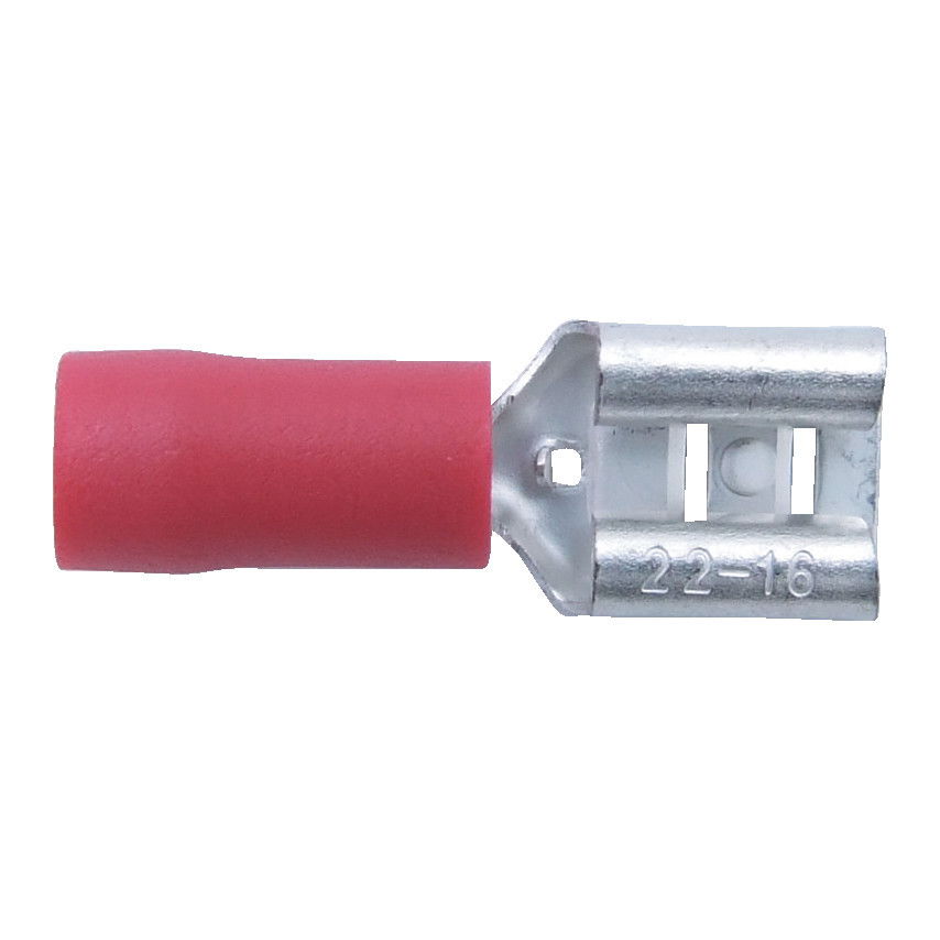 KENNEDY 6.30 mm kábelsaru lapos 'anya' csatlakozóval, piros, 100 db/csomag termék fő termékképe