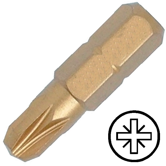 KENNEDY No.2 Pozidriv titán csavarhúzó bit 5/16" hatszög illesztéssel, 30 mm termék fő termékképe