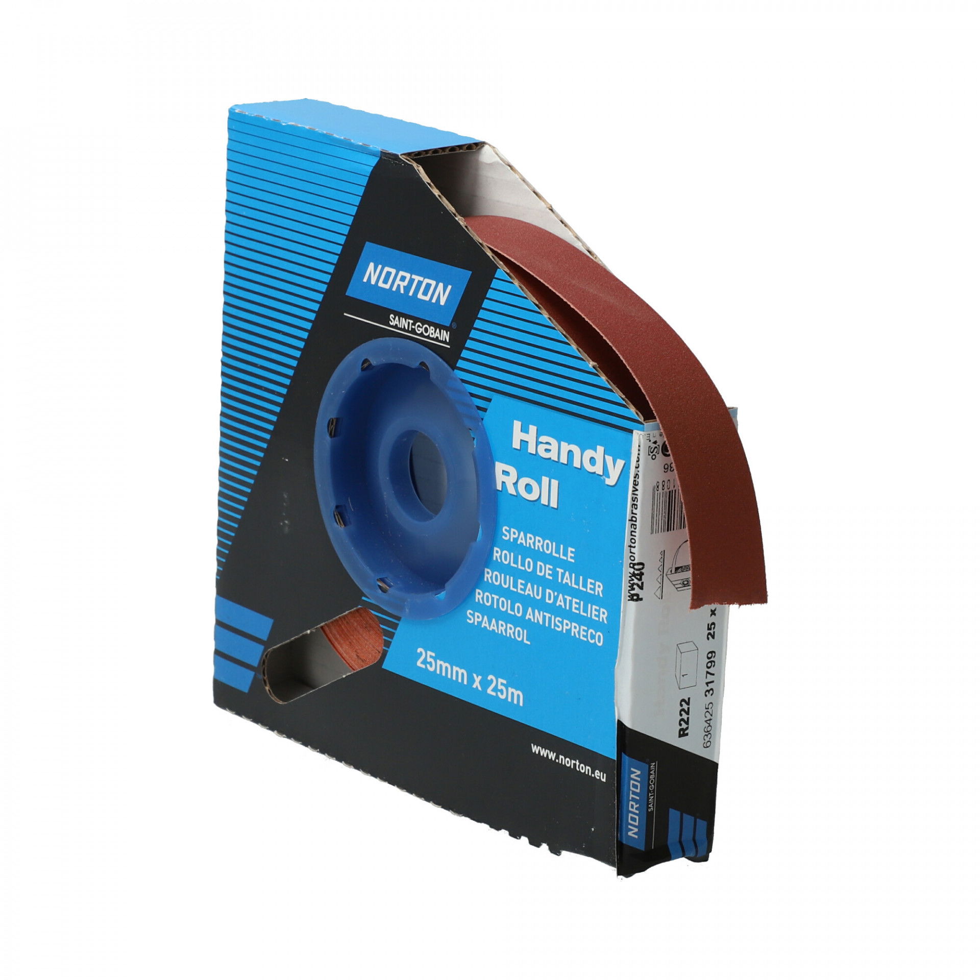 Norton R222 csiszolóvászon műhelytekercs 25mmx25m P240 termék fő termékképe
