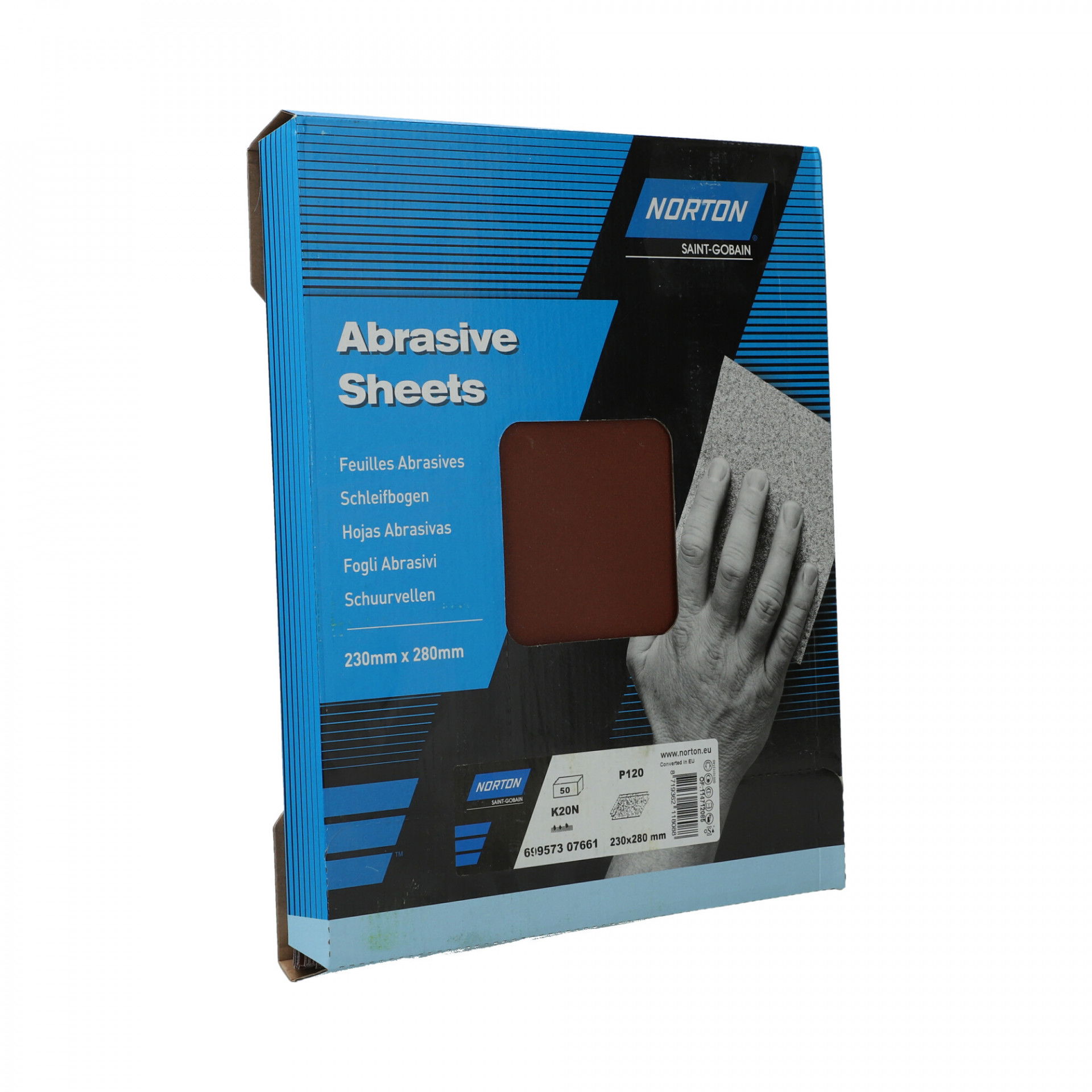Norton K20N univerzális csiszolóvászon 230x280mm P120, 50 db/csomag termék fő termékképe