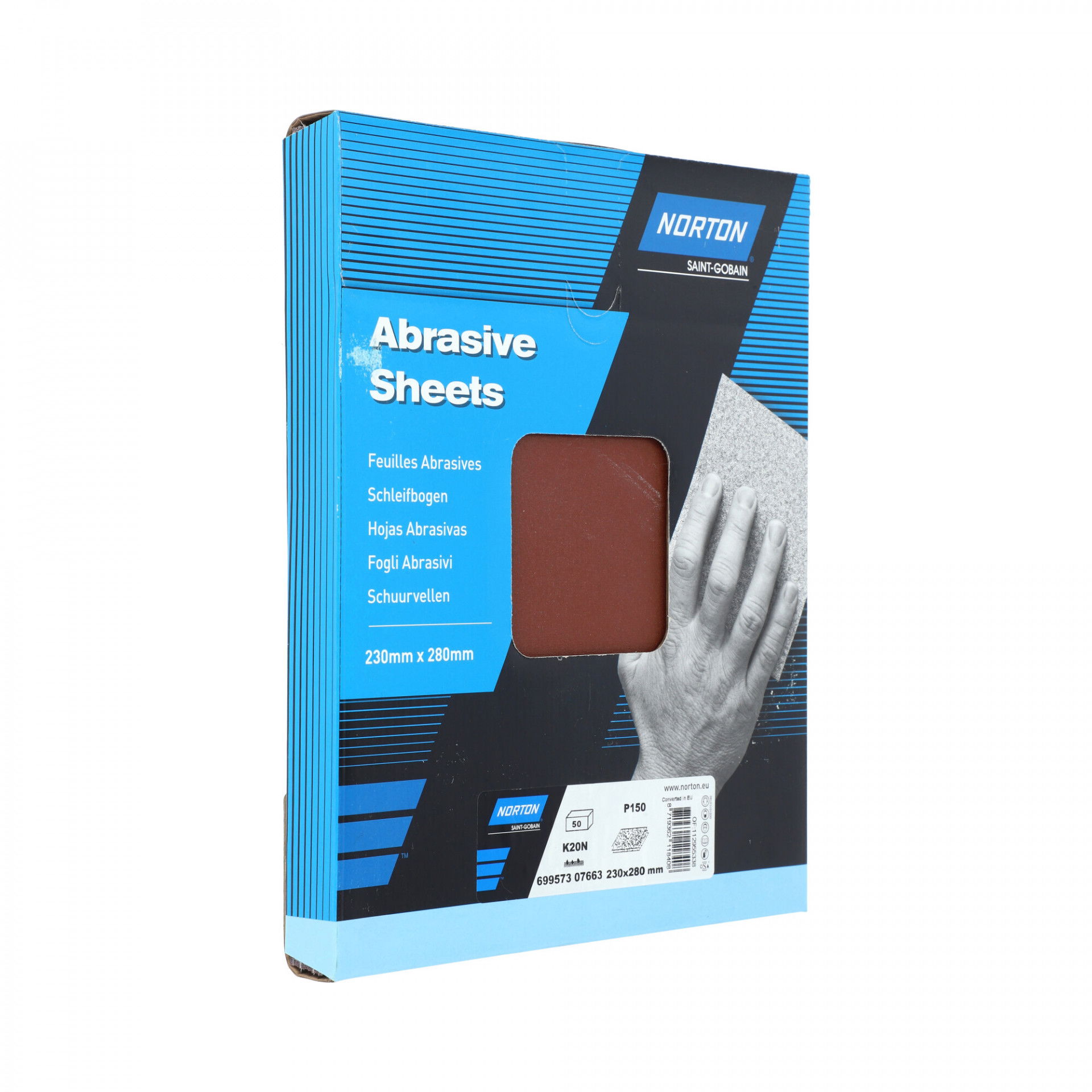 Norton K20N univerzális csiszolóvászon 230x280mm P150, 50 db/csomag termék fő termékképe