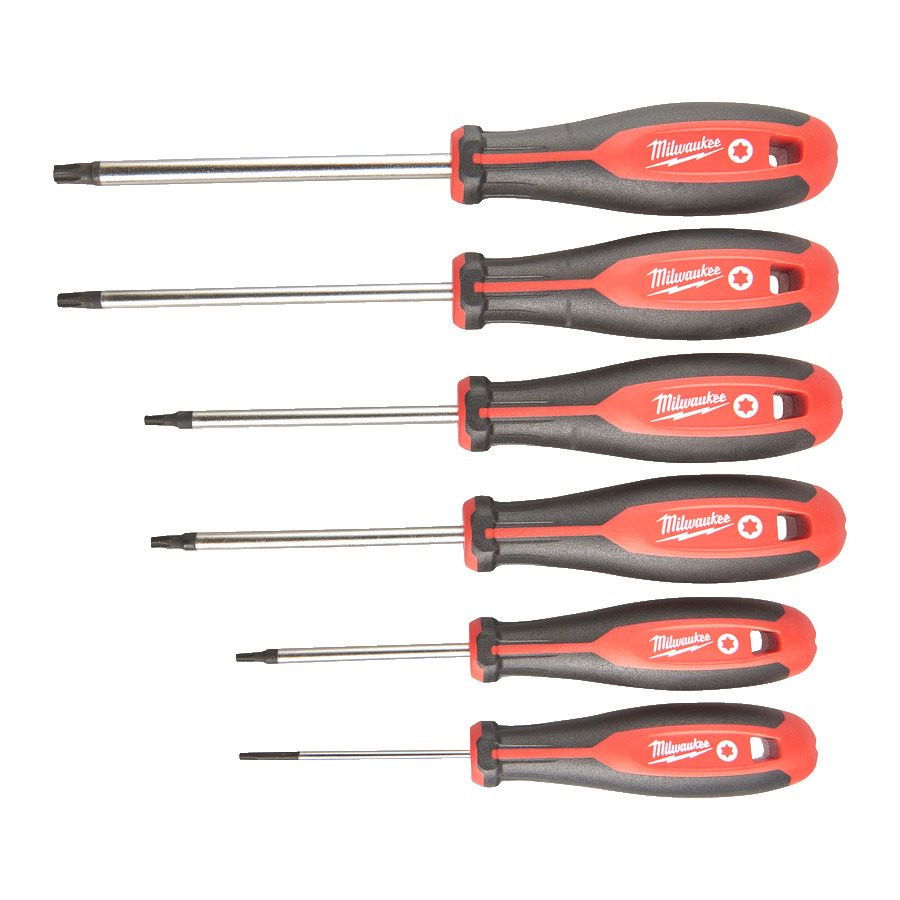 Milwaukee Torx csavarhúzó készlet 3-oldalú markolattal, 6 darabos termék fő termékképe