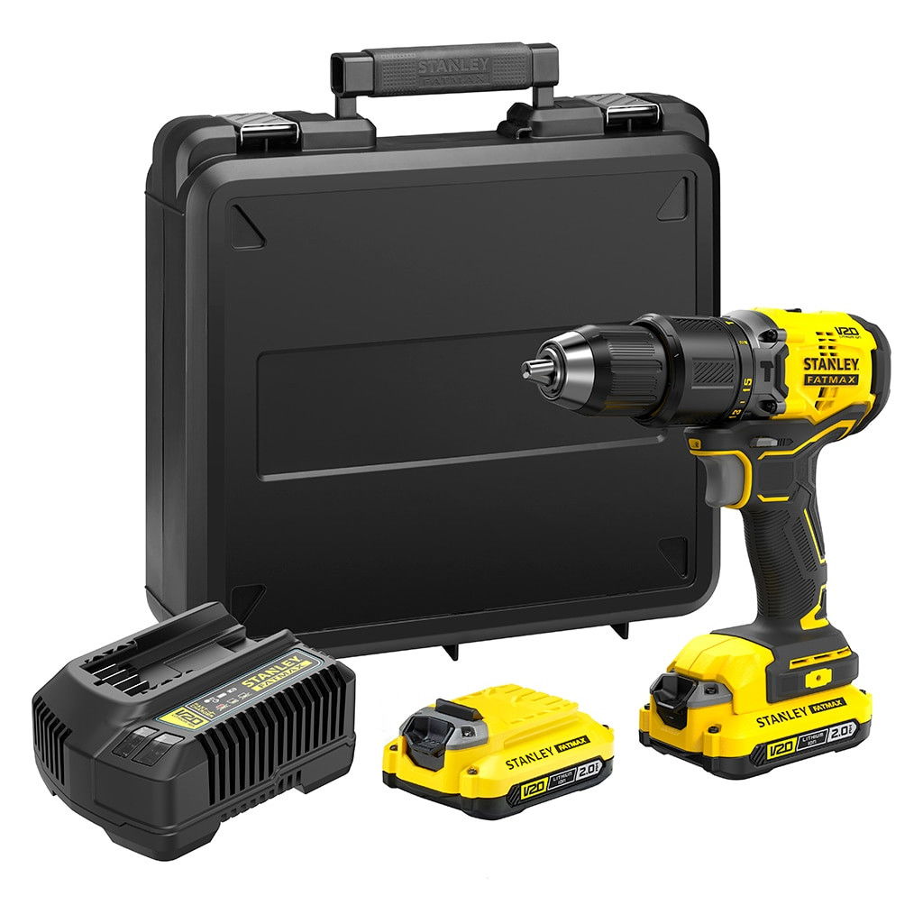 Stanley SFMCD715D2K FATMAX® V20 akkus ütvefúró-csavarozó (2 x 2.0 Ah Li-ion akkuval, kofferben) termék fő termékképe