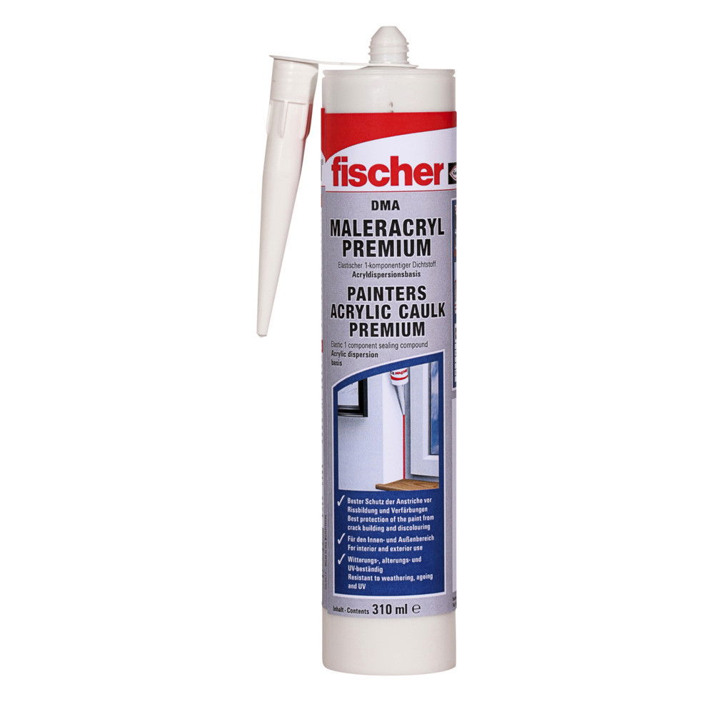 Fischer DMA W prémium akril tömítőanyag (DE/EN), tiszta fehér, 310 ml termék fő termékképe
