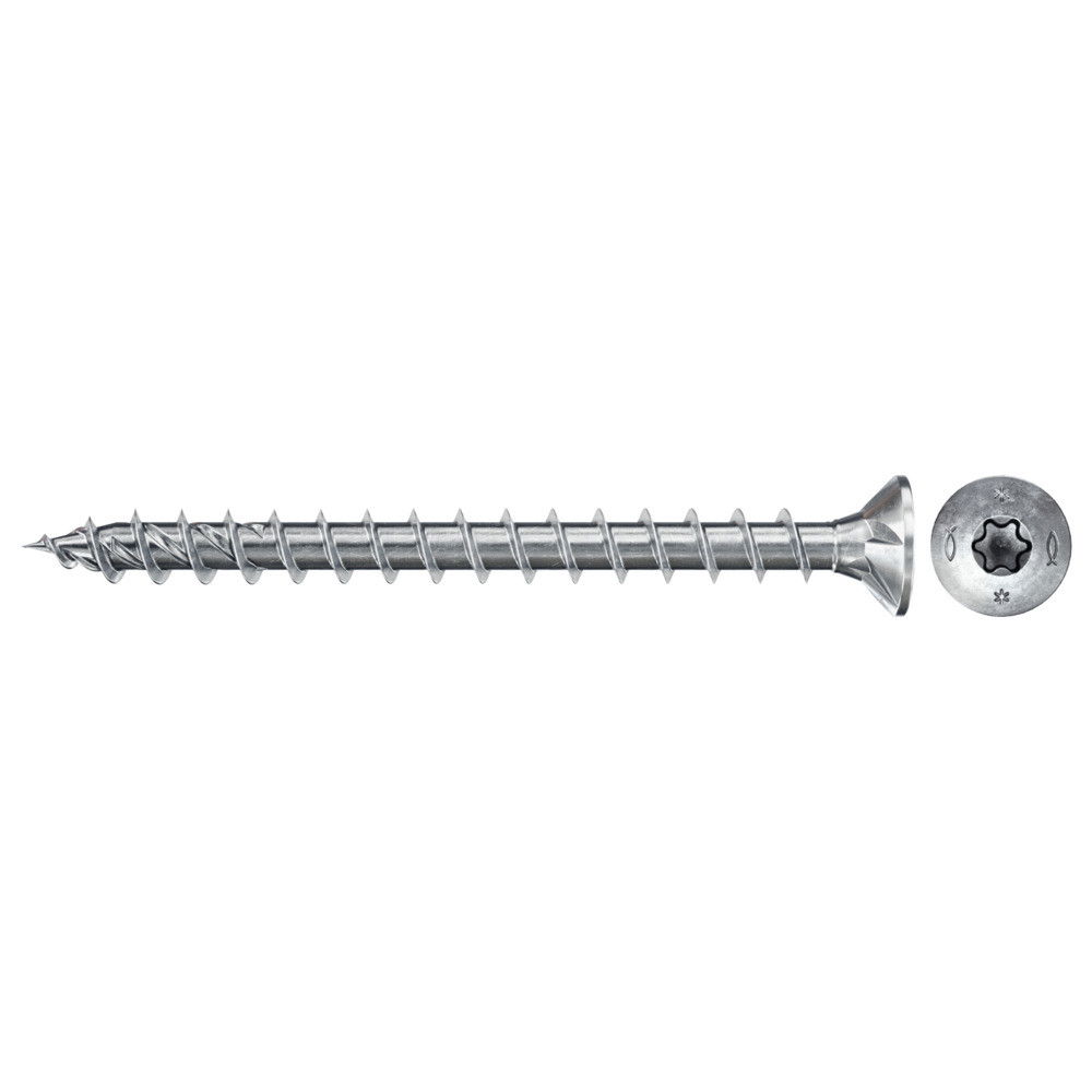 Fischer FPF II CTF 5.0 x 30 BC 500 süllyesztett fejű, kékre horganyzott, végigmenetes forgácslapcsavar TX behajtással, 500 db/csomag termék fő termékképe