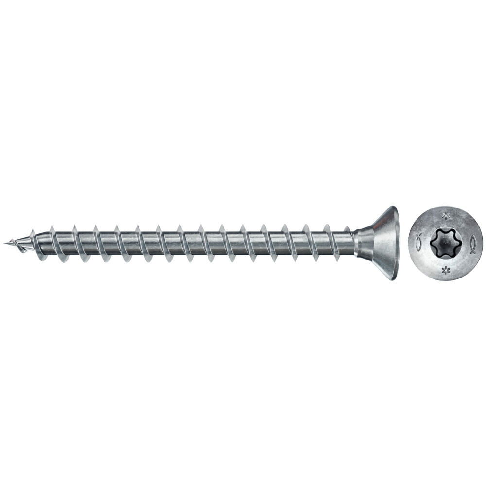 Fischer FPF II CTF 3.0 x 30 BC 1000 süllyesztett fejű, kékre horganyzott, végigmenetes forgácslapcsavar TX behajtással, 1000 db/csomag termék fő termékképe