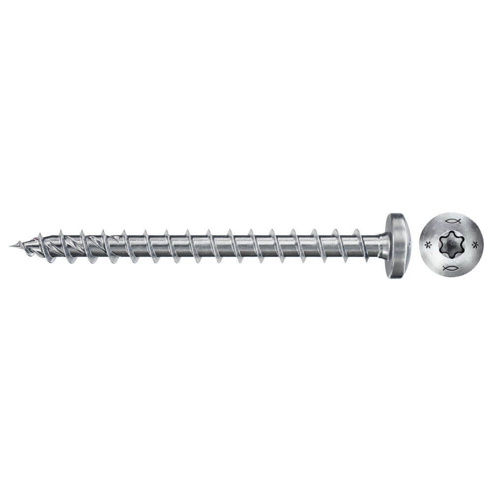 Fischer FPF II PTF 3.5 x 20 BC 200 lencsefejű, kékre horganyzott, végigmenetes forgácslapcsavar TX behajtással, 200 db/csomag termék fő termékképe