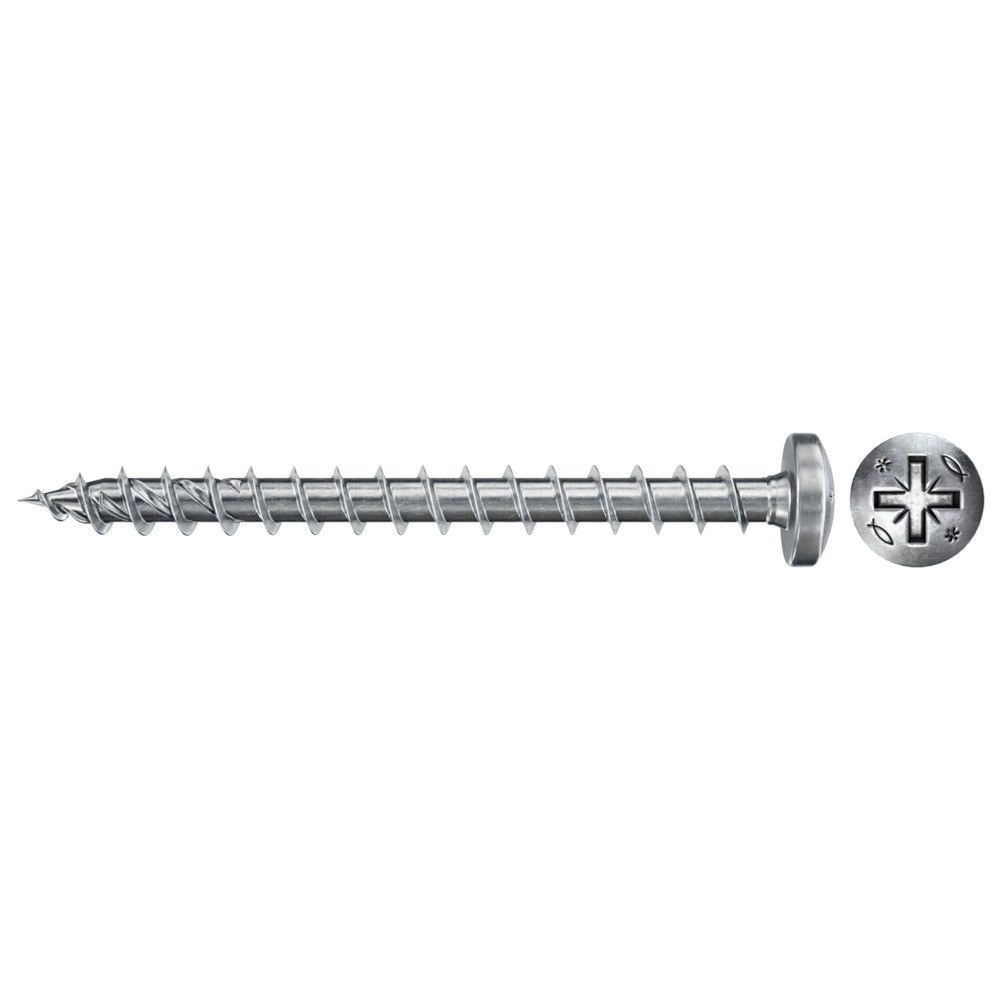 Fischer FPF II PZF 3.5 x 16 BC 200 lencsefejű, kékre horganyzott végigmenetes forgácslapcsavar, PZ behajtással, 200 db/csomag termék fő termékképe