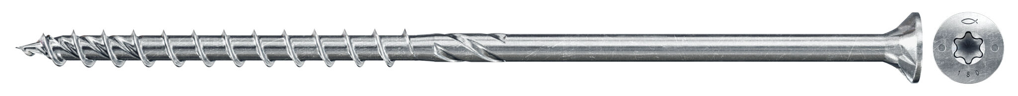 Fischer PowerFast FPF II CTP 10.0 x 280 BC 50 süllyesztett fejű, kékre horganyzott részmenetes szerkezetépítő csavar TX behajtással, 50 db/csomag termék fő termékképe