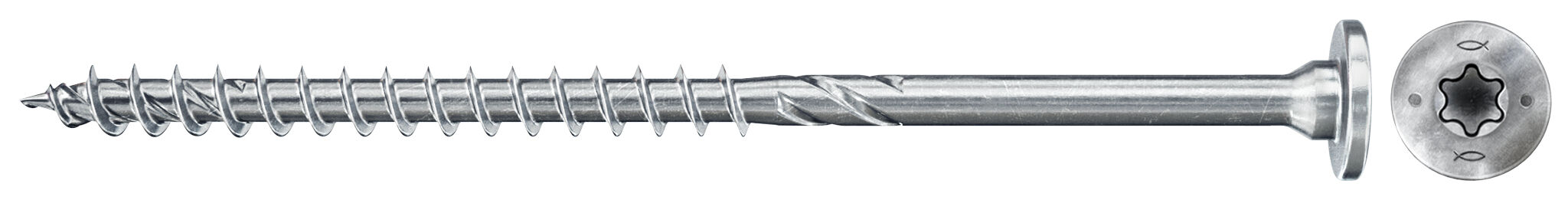 Fischer PowerFast FPF II ST25P 5.0 x 100 BC 100 lépcsősen süllyesztett fejű, kékre horganyzott részmenetes forgácslapcsavar TX behajtással, 100 db/csomag termék fő termékképe