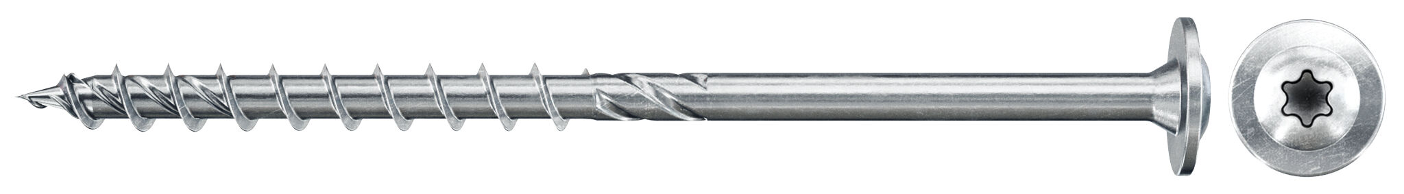 Fischer PowerFast FPF II WTP 6.0 x 200 BC 100 lapos fejű, kékre horganyzott részmenetes forgácslapcsavar TX behajtással, 100 db/csomag termék fő termékképe