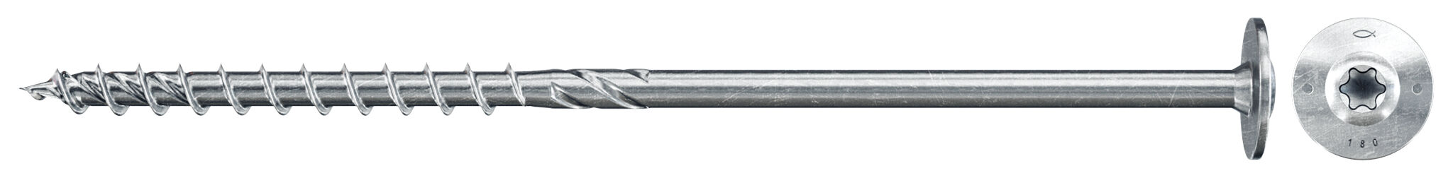 Fischer PowerFast FPF II WTP 10.0 x 240 BC 50 lapos fejű, részmenetes szerkezetépítő csavar TX behajtással, 50 db/csomag termék fő termékképe